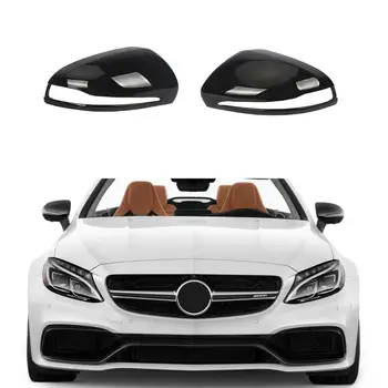 

Left Right Black Rearview Wing Mirror Cover Cap For Mercedes-Benz C-Class W205 E W213 S W222 GLC X253
