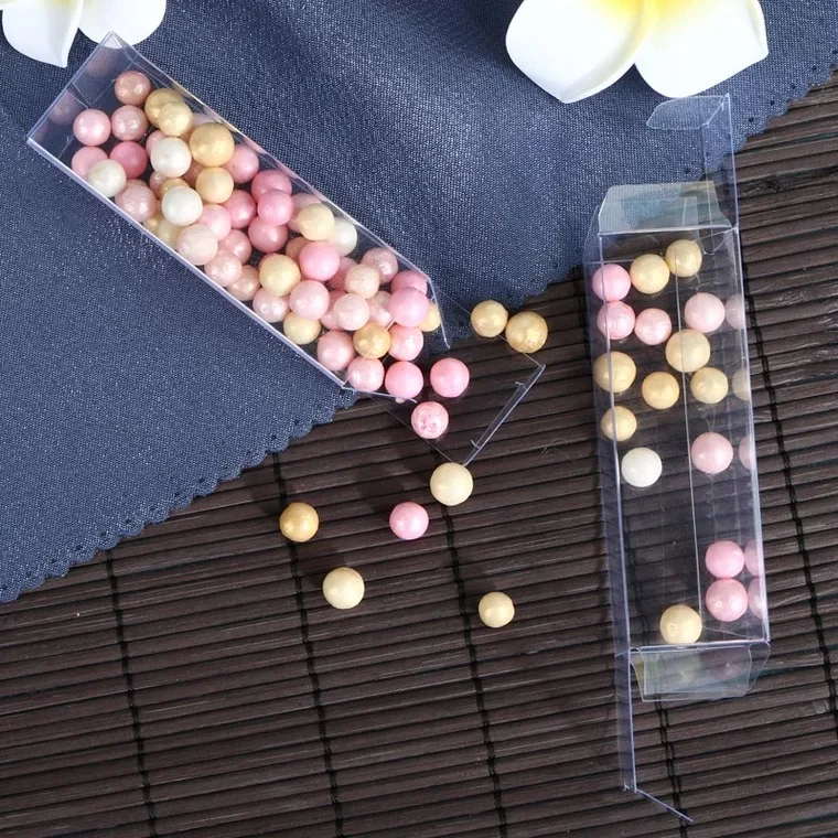 

6.5*6.5*1cm Clear PVC box packaging, 100pcs/lot PVC plastic boxes for gift, Small PVC gift box pack