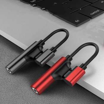 

Male USB C Type C to Female 2 in 1 Type C+3.5mm Audio Jack Socket Converter Power Supply Adapter for Huawei Xiaomi Accessories