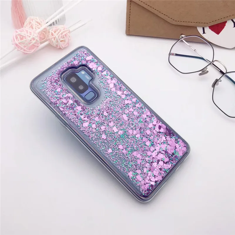 Мягкий чехол из ТПУ с блестками для Samsung Galaxy S9 S10 Plus S5 S6 S7 Edge S8 A6 A7 A8 2018 Note 4 5 8