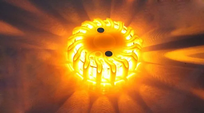 Перезаряжаемый светодиодный с магнитным автомобильным светом круглый Маяк аварийная Стробоскопическая подсветка предупреждающие огни крыша полицейская светящаяся панель желтый