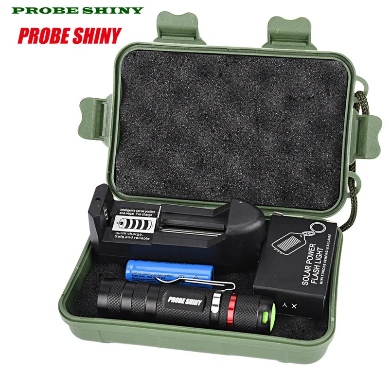 

HOT!!! G700 Zoomable XML Q5 LED Tactical Flashlight+14500 Battery+Charger+Case EU PLUG Free Shipping #NO23