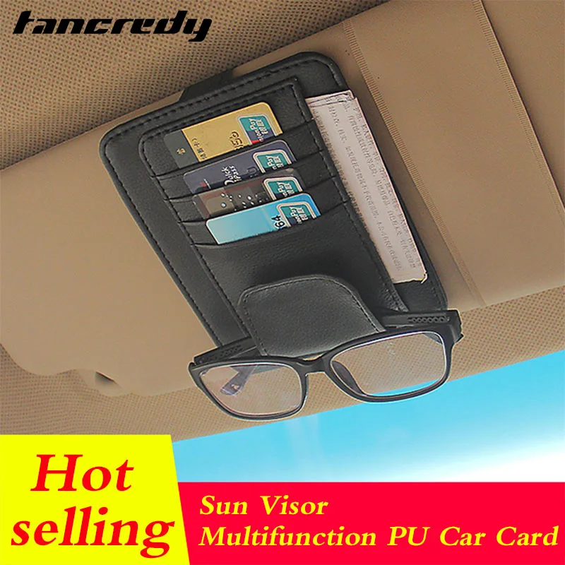 Tancredy Sun Visor Organizer Multifunction PU Car Card Holder Package