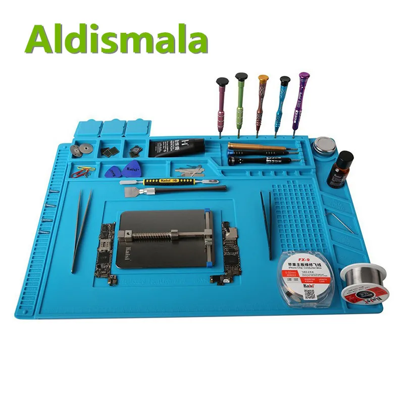 

Aldismala ESD Heat Insulation Working mat Soldering Station Iron Phone Repair Mat Magnetic Heat-resistant BGA Insulator Platform