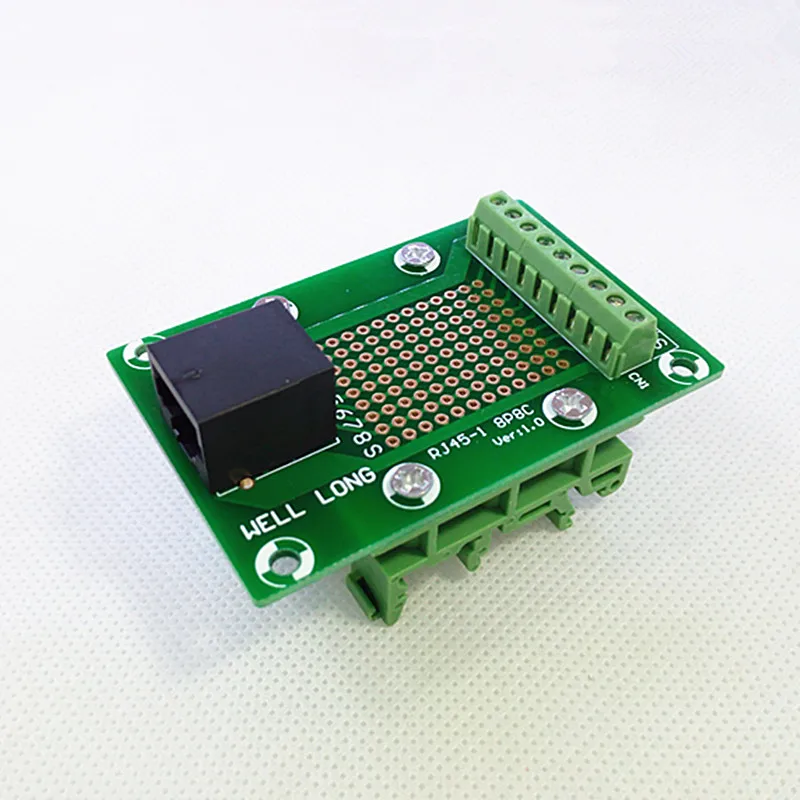 

RJ45 8P8C Jack 1-Way Buss Breakout Board,Terminal Block, Connector.