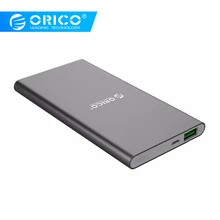 ORICO Quick Charge power Bank 5000 мАч USB светодиодный внешний аккумулятор, Внешнее зарядное устройство для мобильных телефонов, планшетов, повербанк для Xiaomi