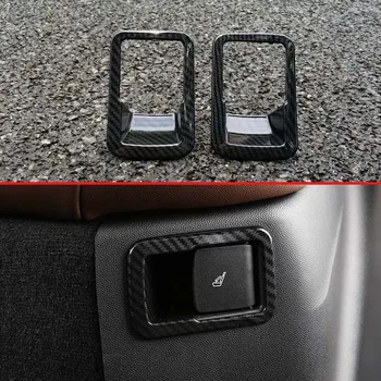 

For Alfa Romeo Stelvio 2017 2018 Car Accessories Carbon Fiber Style Rear seat switch decorative frame trim