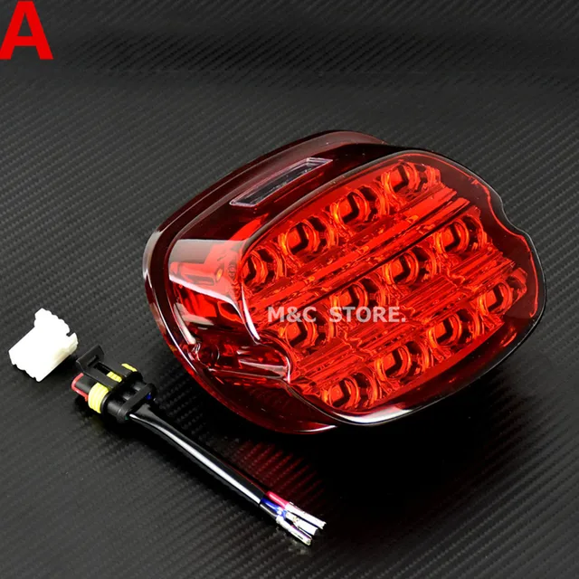 مصباح LED للمكابح مصباح خلفي للهارلي داينا فات بوي FLSTF قطار ليلي FXSTB سوفتيل سبورتستر رود كينج إلكترا جليد رود جليد-2