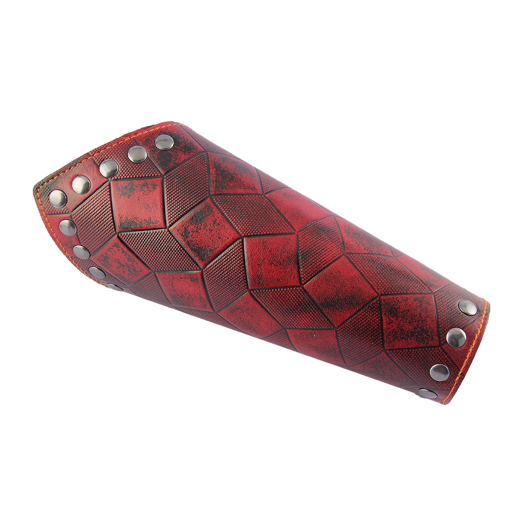 Medieval Unisex Bracers Faux Leather Gauntlet Wristband Bracers Arm Armor