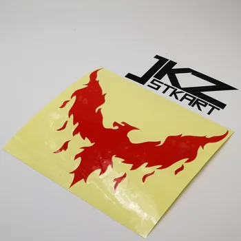 

JKZ STKART Vinyl Die Cut Car Sticker Decals Phoenix Burning 12 x 12 cm for Motor Bike Laptop Helmet Decorated Stickers
