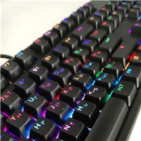 104 Keycaps Russian Translucent Backlight Keycaps For Cherry MX Keyboard Switch - Цвет: Black-Backlit