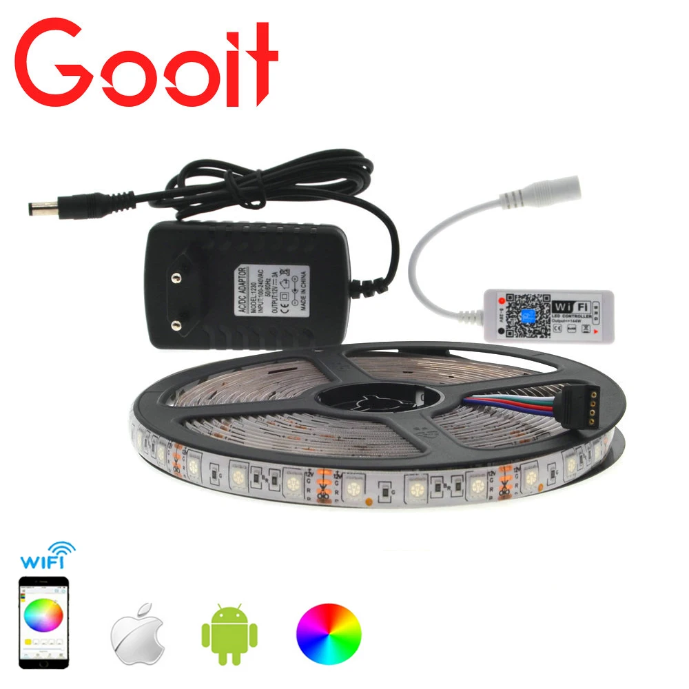 Набор светодиодных лент IP65 водонепроницаемая гибкая лента 5050 RGB 5 м/300 светодиодов