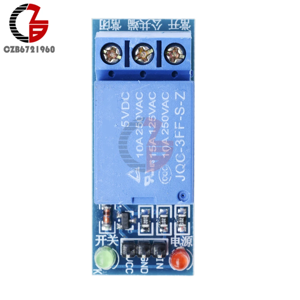 DC 5 В 10A 15A 1 канальный релейный модуль Интерфейсная плата щит для Arduino низкий уровень триггера один AVR DSP MCU AC 220 В светодиодный индикатор