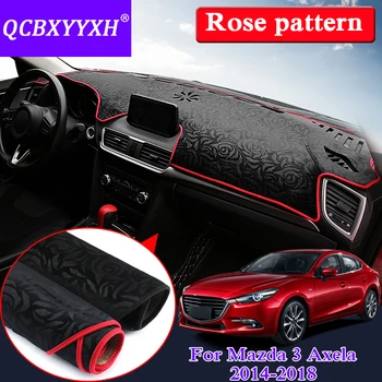 

Car Styling Anti-slip Mat For Mazda 3 Axela 2014-2018 LHD&RHD Rose Pattern Dashboard Mat Protective Pad Shade Cushion Cover