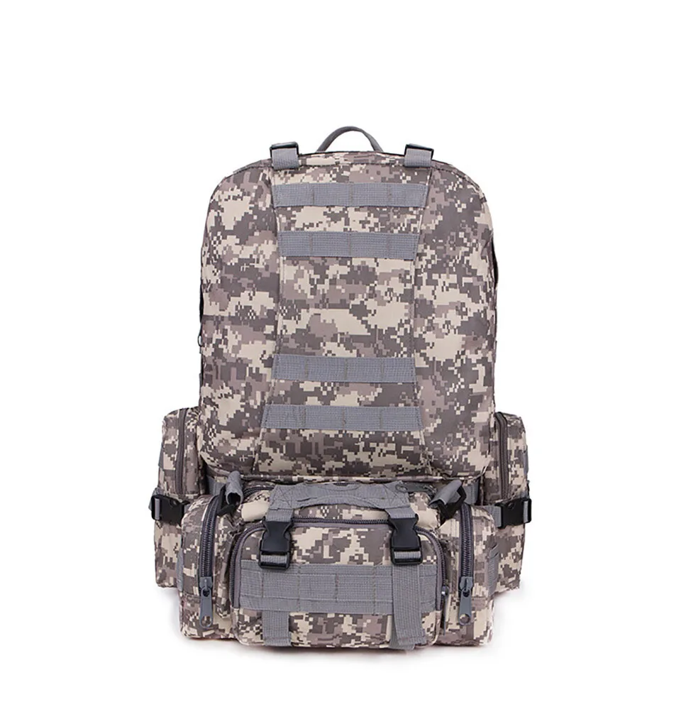 Большой Открытый Спортивный военный тактический альпинистский рюкзак 4 в 1 Molle, походный рюкзак, дорожная сумка - Цвет: ACU