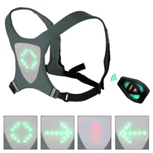 Защитный светоотражающий жилет для велоспорта Водонепроницаемый светодиодный жилет с поворотным сигналом для наружного бега, ночной прогулки, Велоспорт жилет рюкзак#20