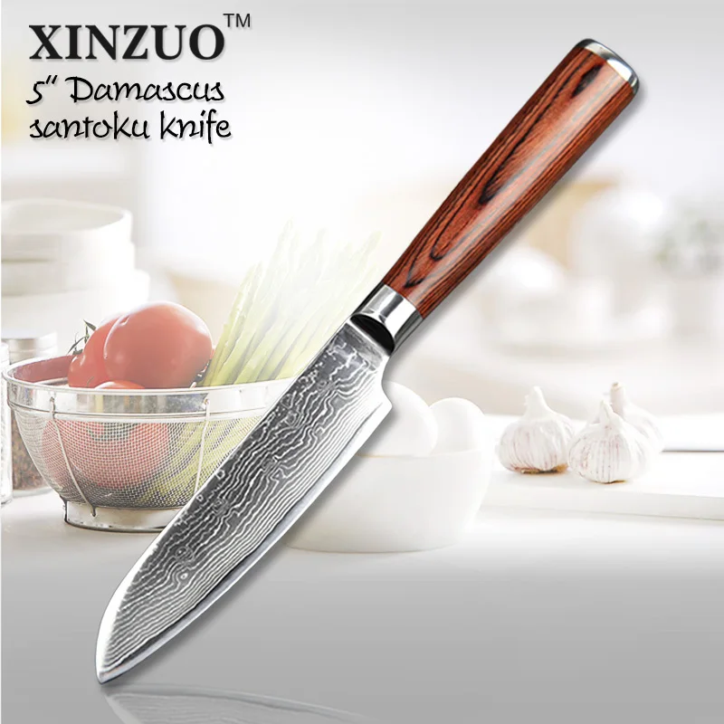 Buy XINZUO 5" inch Santoku Knife Japanese VG10