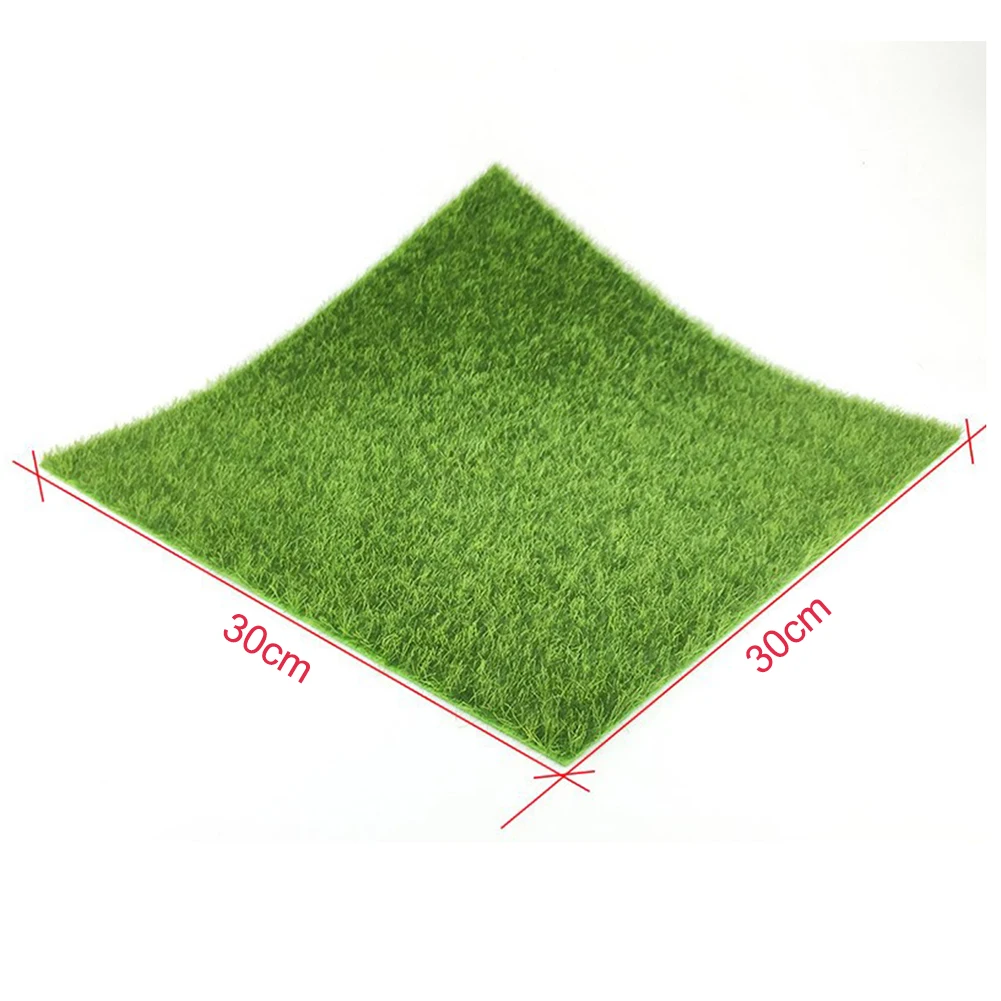 4 шт. 30x30 см искусственная зеленая трава Moss моделирование пены газон поддельный мох миниатюрное украшение в виде газона реквизит декоративное оформление для сада