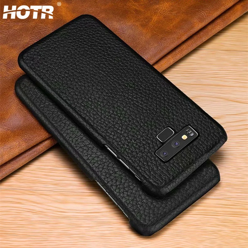 

Note 9 Genuine Leather Case for Samsung Galaxy Note 9 Note 8 s8 S9 Plus Real Leather Case Litchi Texture Leather Back Cover Bag