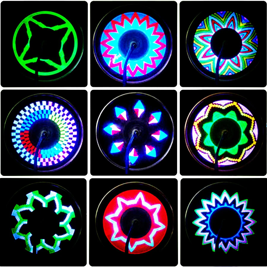 

HOT 1 pcs LED Bicycle Lights Wheel Tire Valve's Bike Light Cycling Riding Sport Spoke Safety Outdoor Warning Lamp Taillight