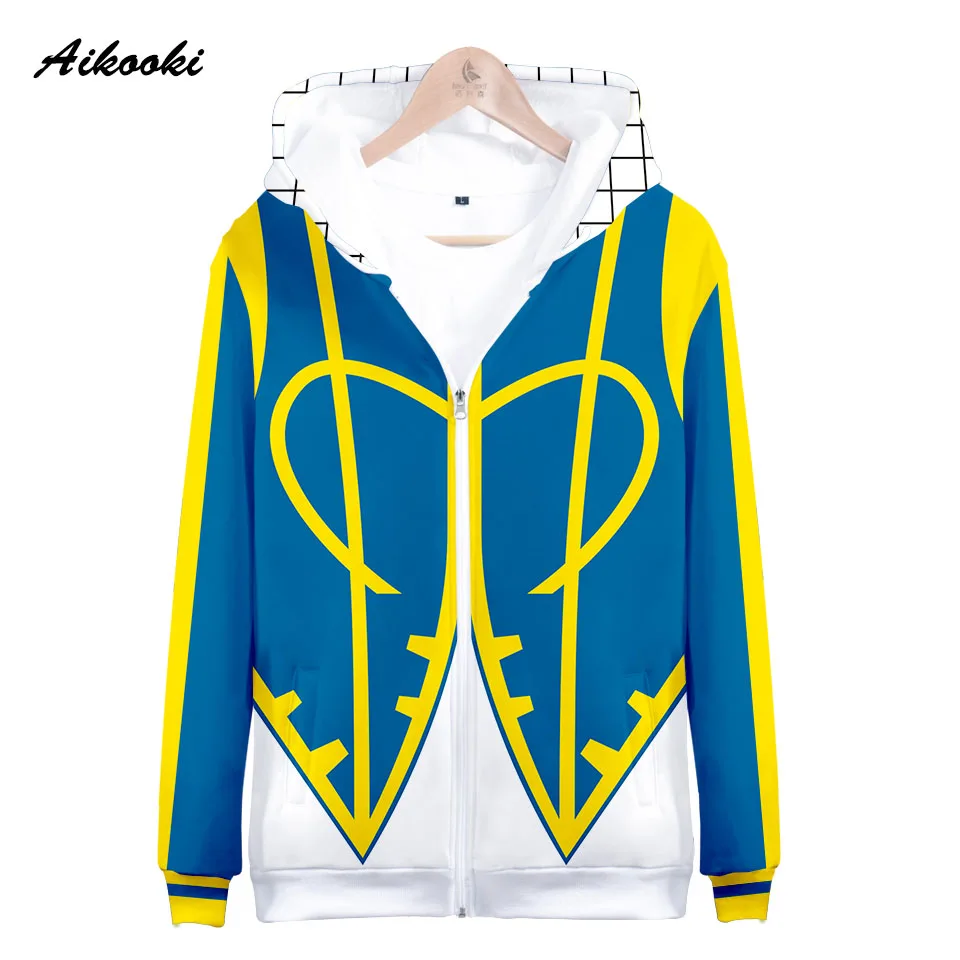 

Fashion Men's 3D Sweatshirt Hoody Fairy Tail Zipper Hoodies Women Fairy Tail Hooded Boy/Girl Autumn Winter Polluver With Cap Top