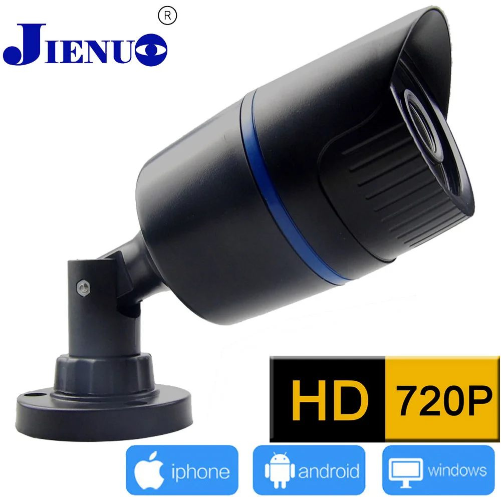 JIENU 720P HD Mini IP Camera Waterproof 24LED IR Cut Night Vision Camera P2P Smart Phone