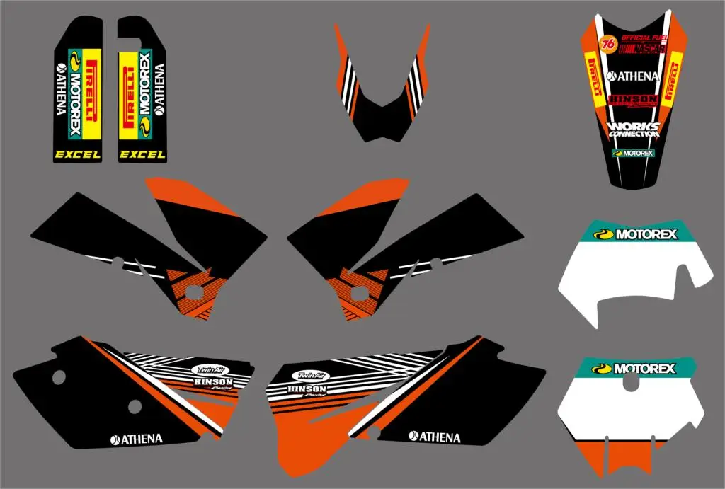 Наклейка Delcas графическая для командного мотоцикла наклейка s KTM 125 200 250 300 350 400 450 525