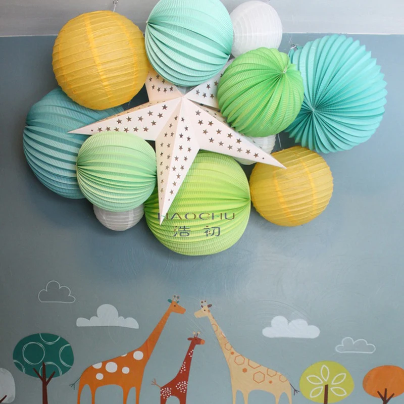 HAOCHU-10pcs-lot-19cm-Watermelon-Paper-Lantern-Wedding-Props-Honeycomb-Birthday-Festival-Event-Party-Balls-Decoration