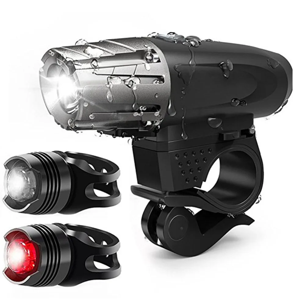USB Rechargeable LED Bike Bicycle Headlamp Cycling Head Lihgt Lamp Flashlight ms