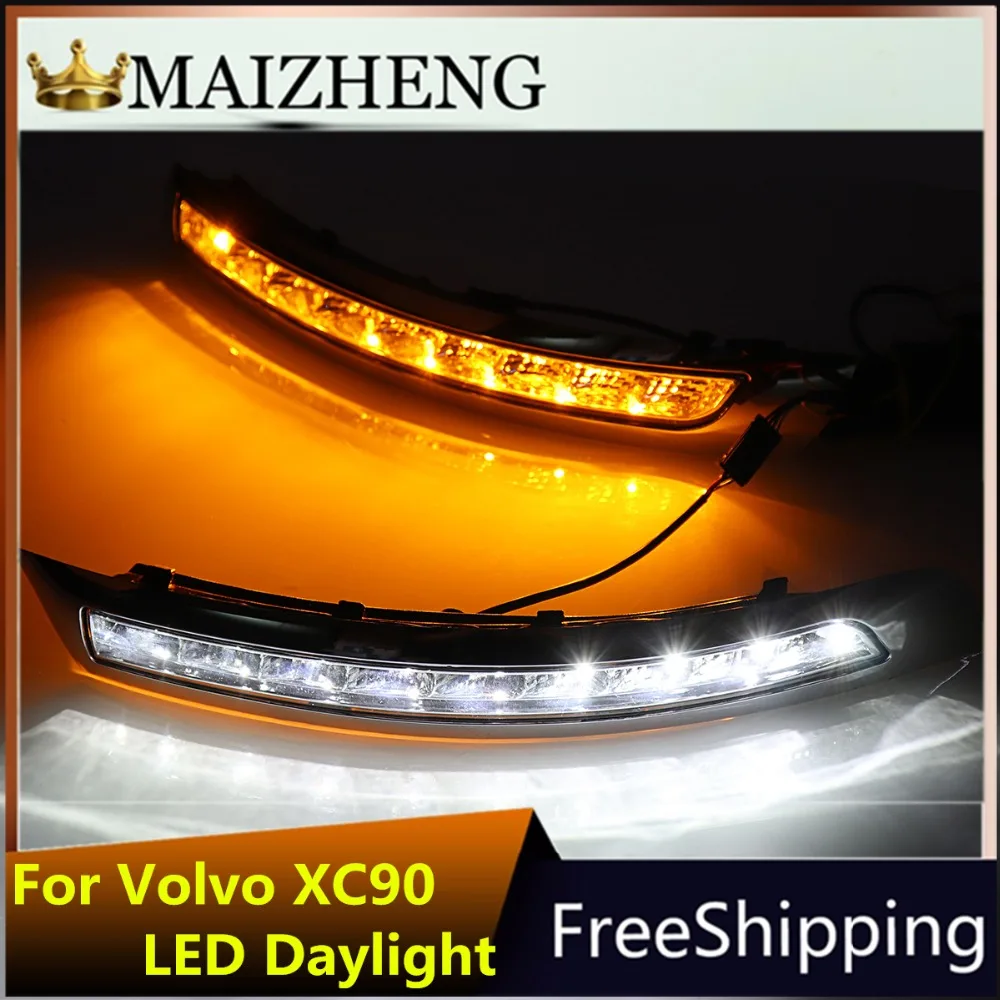 1Pair12VLEDDRLForVolvoXC9020072013DaytimeRunningLightsWith
