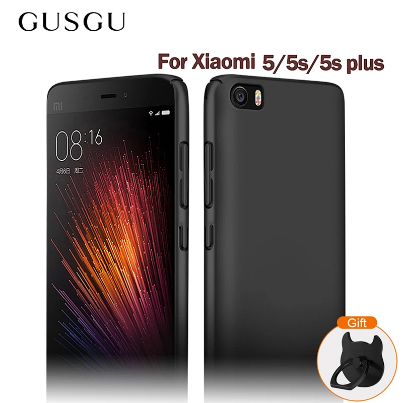 

GUSGU Matte Phone Case For Xiaomi Mi 5/5s/5s plus Ring Stand Back Cover For Xiaomi Mi 5/5s/5s plus Ultra-slim Case For Xiaomi 5s