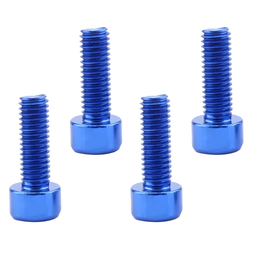 4pcs Silver Water Bottle Cage Bolts Holder Screws MTB Road Bike Chainring Screws for Parts Crankset Bicycle Part for Repairing