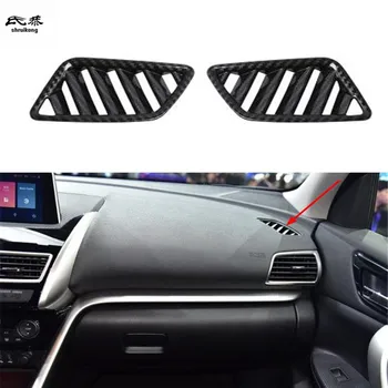 

2pcs/lot ABS carbon fiber grain High position air conditioning outlet decoration cover for 2018 Mithsubishi Eclipse Cross