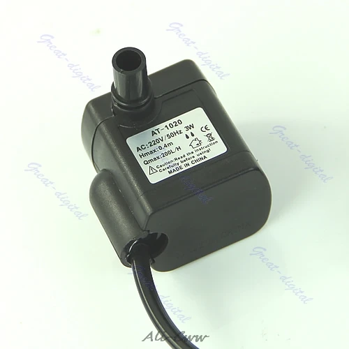 

Submersible Water Pump Aquarium Fountain Air Fish Pond Tank EU Plug AC 220V 3W