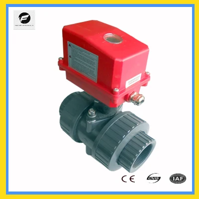 

CTF002 2way AC220V UPVC DN50 Union ON/OFF type motorized ball valve
