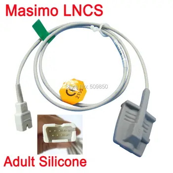 

Compatible Masimo LNCS 1m/3ft pulse probe adult silicone spo2 sensor