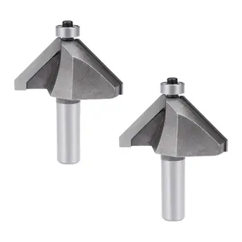 

Uxcell 2pcs 3D Chamfer Router Bits 45 Deg Woodworking Milling Cutter Carving Knife Tungsten Carbide Cutting Tool