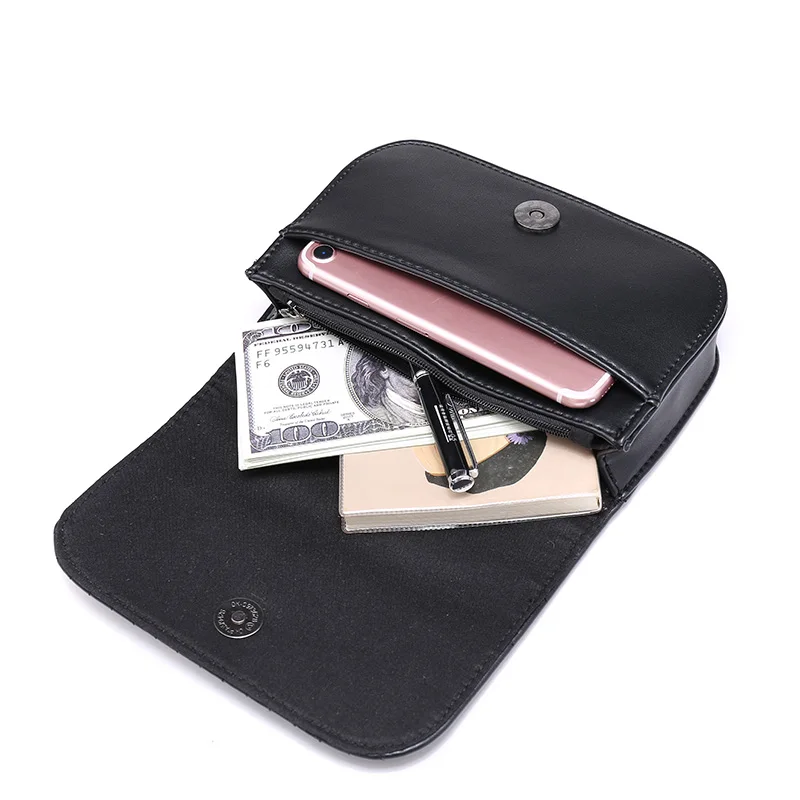 Wholikes 2018 New Fashion Black Solid Leather Waist Bag For Women Fanny Pack Waist Bag Pouch Phone Bag Bolosa Wholikes 2018 New Fashion Black Solid Leather Waist Bag For Women Fanny Pack Waist Bag Pouch Phone Bag Bolosa