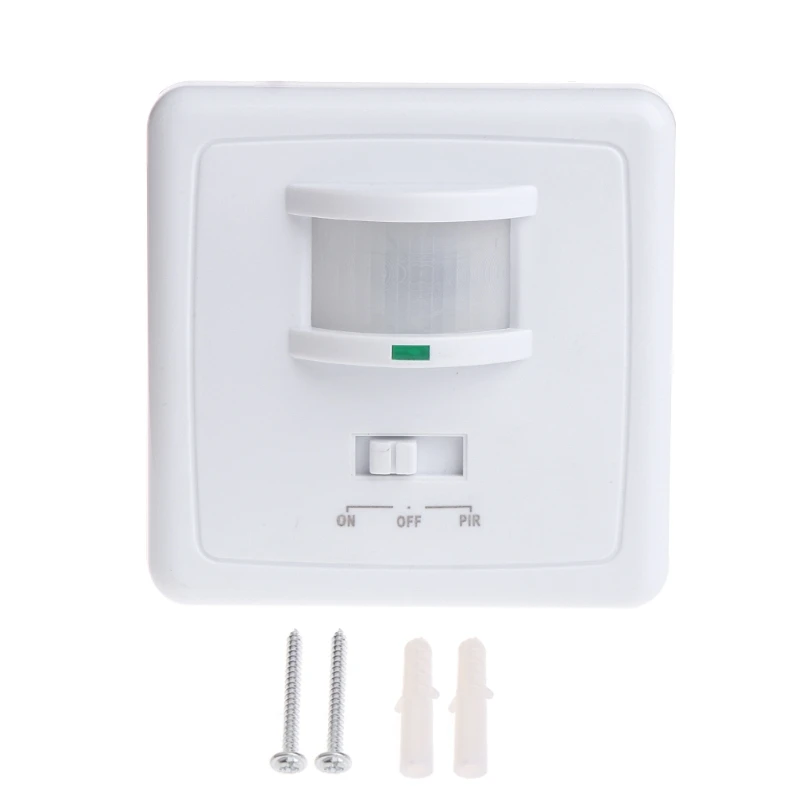 

220-240V AC Wall Mounted 9m Automatic PIR Infrared LED Motion Sensor Switch #Aug.26