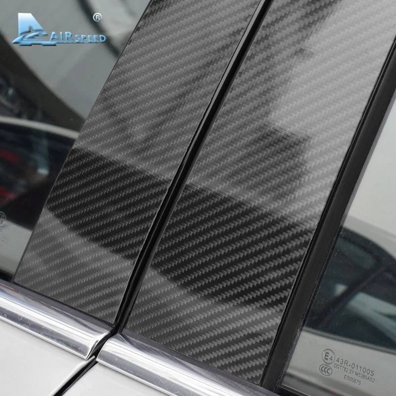 Best Airspeed Carbon Fiber B Pillars Car Window Mouldings Trim Sticker for BMW 3 5 Series E90 E60 E46 E70 E84 F30 F20 F10 F15 F16 F25