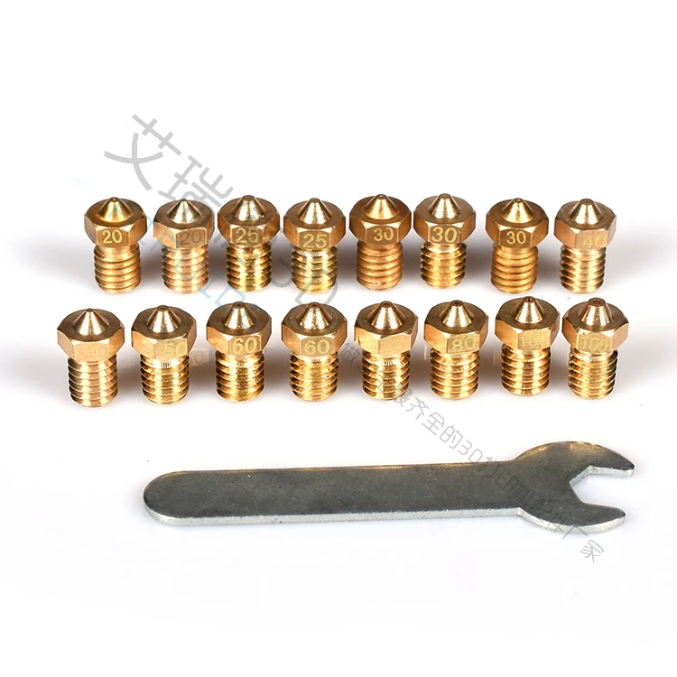 V6 M6 replacement nozzle set 1.75/3.0mm with wrench brass 3D printer parts | Компьютеры и офис