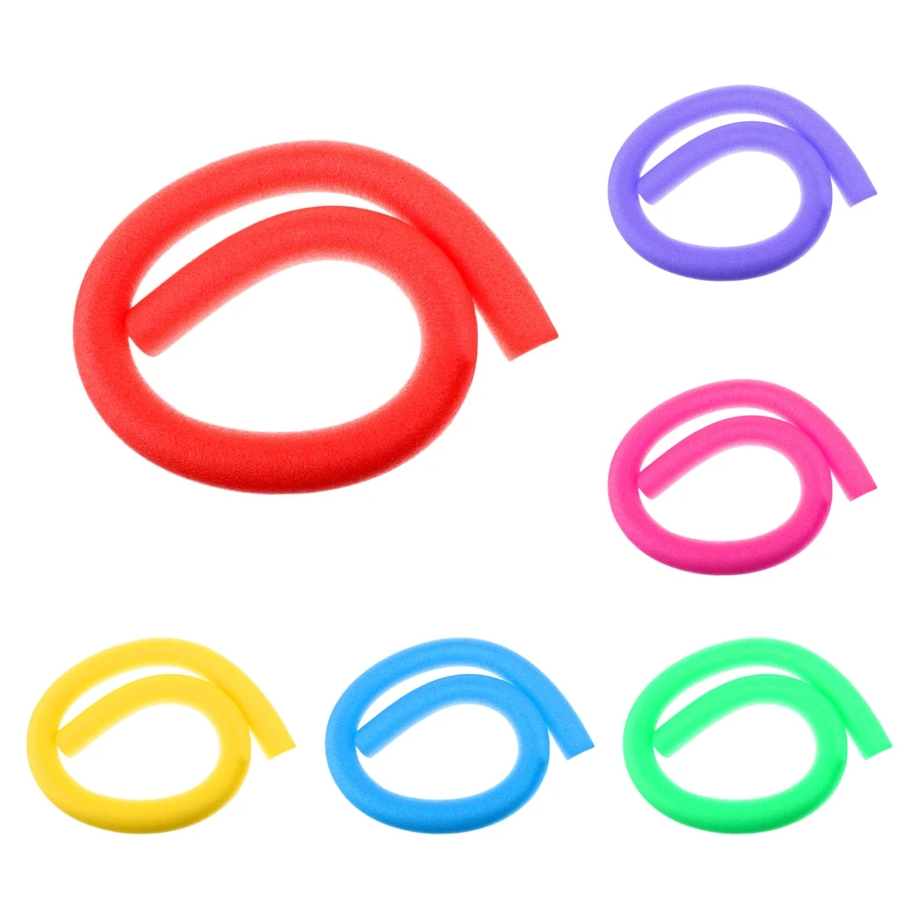 Flexible Floating Swimming Pool Noodle Swim Kickboard Water Float Aid Woggle Noodles Hollow Learn Kids Adult Pool & Accessories