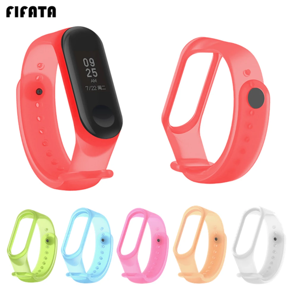 Ремешок на запястье FIFATA для Mi Band 4 аксессуары Xiaomi силиконовый светящийся