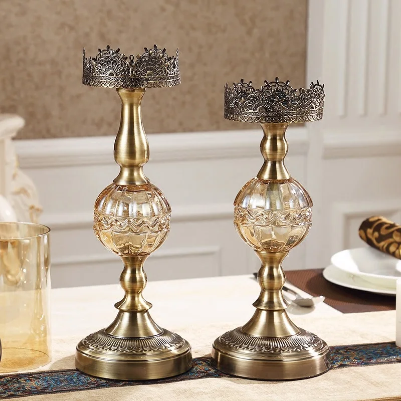 Hurricane Candleholder Bronze Luxury Dining Table Decoration Candle Hurricane Candleholder Bronze Luxury Dining Table Decoration Candle Holders For Home Decor Living Room Decorations Gifts In From