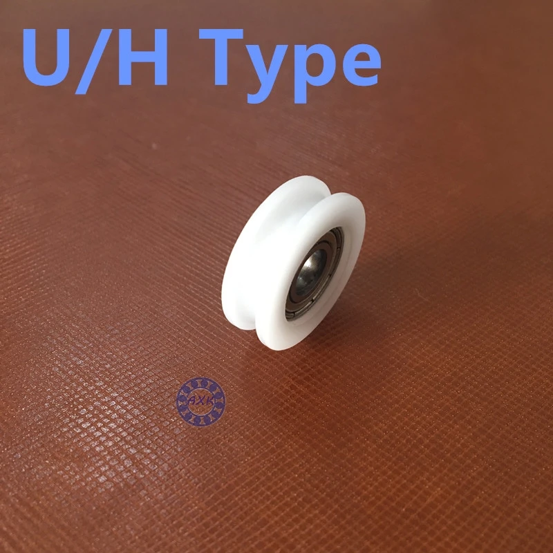 high quality polyformaldehyde POM coated ball bearings 608zz embedded bearing Total Diamater: 8*30*10mm flat type/ U H type |