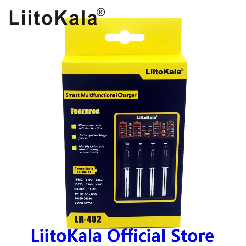 LiitoKala lii-PL4 lii100 lii-202 Lii-402 lii-500 lii-PD4 18650 Battery Charger For 26650 16340 LiFePO4 1.2V Rechareable Battery LiitoKala lii-PL4 lii100 lii-202 Lii-402 lii-500 lii-PD4 18650 Battery Charger For 26650 16340 LiFePO4 1.2V Rechareable Battery