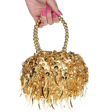 2016 neue frauen Perlen Griff Kleine Taschen Damen Perlen Pailletten Totes Handtaschen/Geldbörsen Clutch Hochzeit Taschen Geldbörsen bolsas