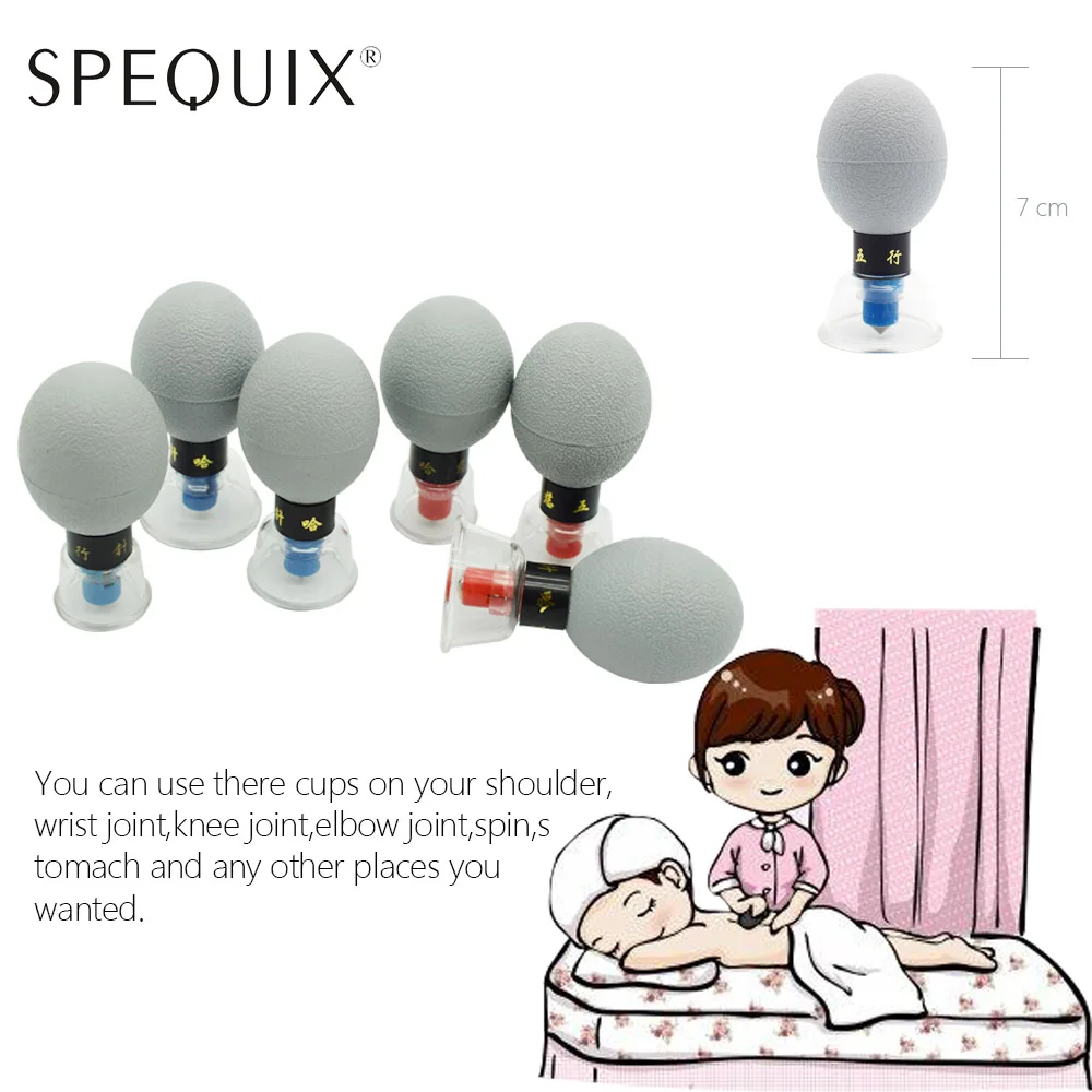 6 Pcs/set Vacuum Therapy Suction Cup Meridian Acupuncture