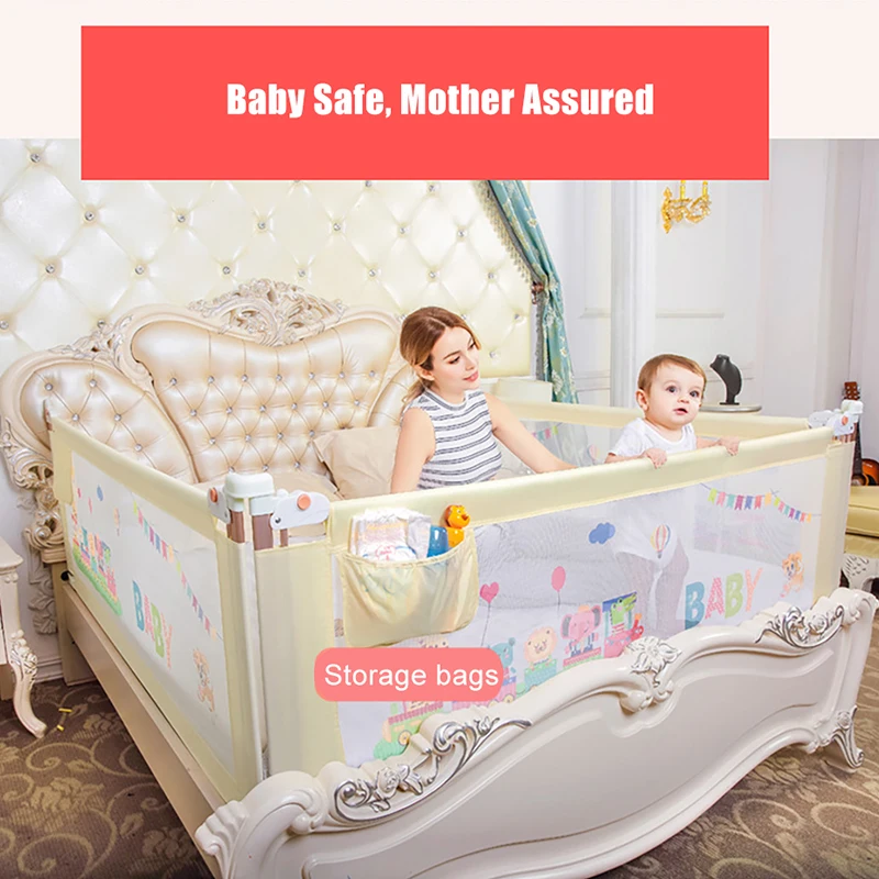 IMBABY Baby Barrier Safty Playpen Baby Bed Fence Barrier Bed Fence Child For Beds Crib Rails Safety Gate