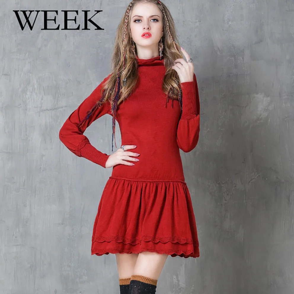 Элегантные женские Drees. Весна 2019 новый свитер. Платье с длинными рукавами и